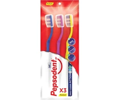 Pepsodent dantų pasta 75 ml (3 vnt.) + 3 dantų šepetėliai