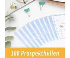 Perfect Line - 100 dokumentų aplankų Din A4, skaidrios plėvelės, 60 µm storio, nenutrinamos, be rūgščių