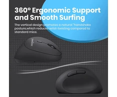 Perixx perimice-719 usb optinė ergonomiška pelė juodas