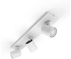 Philips Hue Baltas Ambiance Runner 3 prožektoriai su 3 Gu10 Led lemputėmis, reguliuojamas šiltas ir šaltas baltas apšvietimas, valdomas per programėlę, suderinamas su Amazon Alexa, nauja karta