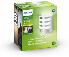 Philips Mygarden Calgary Led lauko sieninis šviestuvas su judesio davikliu - Inox
