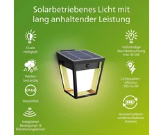 Philips Nissa itin efektyvus lauko sieninis šviestuvas su saulės baterija ir jutikliu, 3000k balta šviesa, 250/25lm, juodas