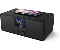 Ausinės Philips R8805/10 internetinis radijas su Dab+ ir Fm, spotify connect ir bluetooth srautiniu perdavimu, belaidis qi įkrovimo padėklas ir usb prievadas, žadintuvas ir miego laikmatis