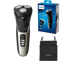 Philips Shaver Series 3000 - elektrinis skustuvas vyrams, skirtas naudoti tiek sausai, tiek drėgnai, su atlenkiamu trimeriu ir kelioniniu krepšiu (modelis S3230/52)