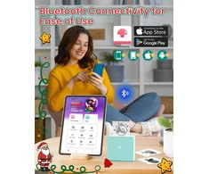 Phomemo M02 kišeninis spausdintuvas mini bluetooth spausdintuvas nešiojamas terminis nuotraukų spausdintuvas su įkraunama baterija ir usb laidu, suderinamas su android ir ios, skirtas žurnalams, mokslui, pasidaryk pats, žalias