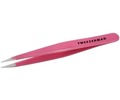 Pink Tweezerman Pointed pincetai (rankų darbo galai, antakių pešiojimas, atplaišų šalinimas, nerūdijantis plienas), Pretty in Rožinė