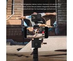 Pivo veiksmo laikiklis kamerai, lengvas išmaniojo telefono laikiklis, stovas su universaliu laikiklio adapteriu, skirtas 1/4 colio (0,63 cm) sriegiui, skirtas „gopro“ ir veiksmo kameroms arba veidrodiniams fotoaparatams