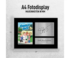 Plakatas Hwc trading seth macfarlane a4 be rėmelio, pasirašytas spausdintas autografų paveikslėlio nuotraukų ekranas dovana family guy tv serialo gerbėjams