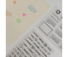 Planner kalendorius skaidrus antspaudas silikoniniai permatomi antspaudai kortelių gamybai dekoravimui ir "pasidaryk pats" scrapbooking nuotraukų albumų dekoracijos (style 1-2 pieces)