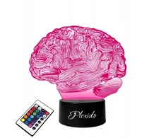Platinet Lempa ant stiklo Smegenys Sinapsė 3d Led Rgb + Nuotolinis valdymas 16 spalvų