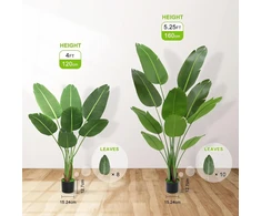 Plusfive dirbtinis margalapis paukštis rojus augalas, 160 cm, bananų medis, dirbtinis augalas, didelis, dirbtinis bananų augalas, strelitzia augalas, dirbtinė palmė, netikras augalas, dirbtinis augalas, balkonas, namai