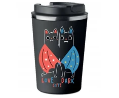 Postar Premium Termopuodelis su spauda Love Dark Coffee 350ml 0,35l Kt_032