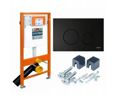 Potinkinis wc rėmas Werit 112cm juodas matinis mygtukas