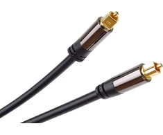 Premiumcord 2m Optinis Garso Kabelis Toslink, 6mm, Juodas/auksinis