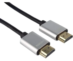 Premiumcord Slim 4k didelės spartos Hdmi kabelis + Ethernet kabelis 1 m, Video 4k 2160p, Full Hd 1080p, Deep Colour, 3d, Arc, Hdr, Dolby Truehd, 10.2 Gbps, paauksuotos jungtys, juodas