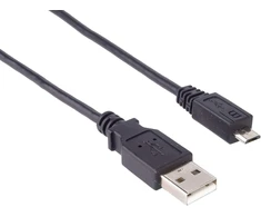 Premiumcord usb - micro usb jungties kabelis 5 m, usb a kištukas į micro b kištuką, usb 2.0 didelės spartos duomenų kabelis, 5 kontaktų, 2x ekranuotas, awg28, spalva juoda, ilgis 5 m