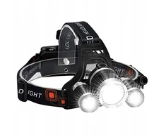 Priekinis žibintas 3 x led + 2 akumuliatoriai 5800 mah