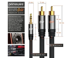 Primewire 3.5mm į 2x cinch