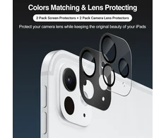 Procase 2 vnt. grūdinto stiklo apsauga, skirta 11 colių Ipad Pro (m4) 2024 su kameros apsauga, 9h ekrano apsauga - juoda/skaidri