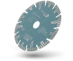 Prodiamant profesionalus deimantinis pjovimo diskas granitui Super Speed Cut Double Pack 150 mm x 22.2 mm su apsauginiais segmentais sienų griovelių frezoms