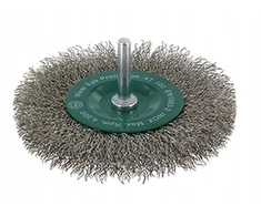 Profesionalus diskinis šepetys 100x12mm Abraboro gofruota viela kotelis inox