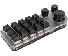 Programuojama mechaninė klaviatūra su 15 klavišų, Usb, 3 jungčių režimai