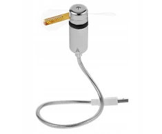 Programuojamas Led Usb ventiliatorius, sidabrinis