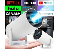 Projektorius Rzutnik Android Tv Wifi Full Hd Nešiojamas Smart Garsiakalbis Pasukamas