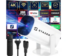 Projektorius Smart Nešiojamas Full Hd Android Wifi Bt Hdmi Versija 2025