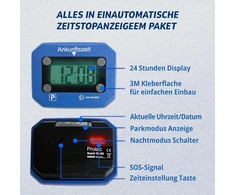 Prolac elektroninis parkavimo diskas su oficialiu Kba patvirtinimu - išmanusis elektrinis parkavimo diskas su patvirtinimu - skaitmeninis parkavimo diskas automobiliui su naktiniu režimu ir laikrodžio reguliavimu
