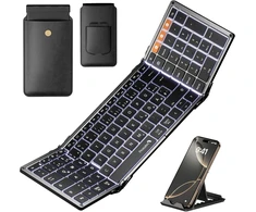 Protoarc Xk01 Plus Bluetooth Qwertz sulankstoma klaviatūra su skaičių klaviatūra su 3 kanalais, skirta Ipad Ios Android Windows nešiojamam kompiuteriui Pc - juoda
