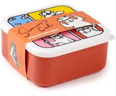 Puckator Simon's Cat Lbox108 3 dalių pietų dėžučių rinkinys, raudona, mėlyna, geltona