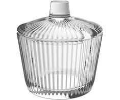 Pullmer stiklinis cukraus indas su dangteliu, stiklinė cukraus talpykla, apvalus, 210 ml (selena cukraus indas)