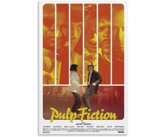 Pulp Fiction filmo plakatas kambariui, estetiškas drobės sienų menas, miegamojo dekoravimo plakatas 30 x 45 cm