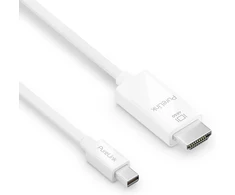 Purelink mini Displayport į High Speed Hdmi kabelis, 4k Ultra Hd 60hz, 18gb/s pralaidumas, paauksuoti kontaktai, 1,50m, baltas