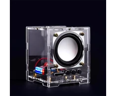 Kompiuterio kolonėlės Pzmyjb Bluetooth kolonėlės litavimo rinkinys „pasidaryk pats“ 3w mini Ht6872 garso stiprintuvas muzikos stereo su akrilo korpusu mirksinčiu Led praktišku elektroniniu vidaus lauko (skaidrus)