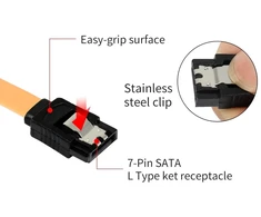 Qianrenon 1 m Sata kietojo disko kabelio adapteris 6 Gbps 90 laipsnių kampu Sata Iii duomenų kabelis Sata 3.0 ilgintuvas Sata kietiesiems diskams Hdd Ssd Cd diskų įrenginiui geltonas 0,97 m 2 vnt.