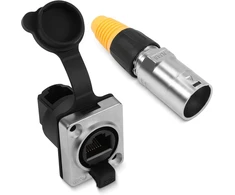 Qianrenon rj45 vandeniui atsparus 90° kampo kištukas cat6 rj45 8p8c skydelio montavimo lauko tinklo adapteris, rj45 pramoninių tinklų kištuko montavimas, atsparus vandeniui ip65, (rj45 90° kampo lizdas + kabelio apvalkalas)