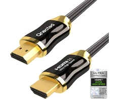 Qnected Hdmi 2.1 kabelis 1 metras | Gen 2 sertifikuotas | Itin didelis greitis | 4k 120hz ir 144hz, 8k 60hz Ultra Hd | 48 Gbps | Tinka Ps5, XBOX Series X &amp; S | Anglies juoda