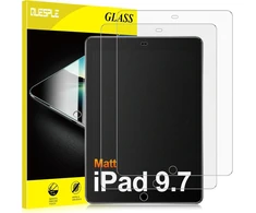 Quesple [2 vnt.] matinis grūdintas stiklas, skirtas ipad 9.7 colių (2018/2017 modelis, 6-oji/5-oji karta), ipad air 1/air 2/ipad pro 9.7 colių ekrano apsauga, nuo akinimo apsaugantis matinis grūdintas stiklas
