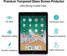 Quesple [2 vnt.] matinis grūdintas stiklas, skirtas ipad 9.7 colių (2018/2017 modelis, 6-oji/5-oji karta), ipad air 1/air 2/ipad pro 9.7 colių ekrano apsauga, nuo akinimo apsaugantis matinis grūdintas stiklas