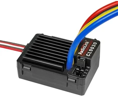 Radiolink Cool 9030 Esc 90a brushed (2-4s) vandeniui atsparus integruotas Bec 5a pasirenkamas 5.5v/7.5v elektroninis greičio reguliatorius Rc sunkvežimiams, vikšriniams automobiliams, tankams, masalų valtims (xt60 kištukas, juodas)
