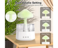 Rain Cloud drėkintuvas miegamiesiems ir dideliems kambariams, Mushroom eterinių aliejų difuzorius su 7 spalvų Led lemputėmis, gali būti naudojamas kaip naktinė lemputė, Raindrops Cloud drėkintuvas (baltas)