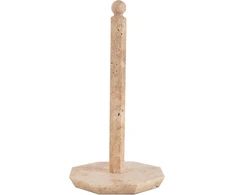 Rankšluostis Speshstones travertino marmuro popierinių rankšluosčių laikiklis 31.75 cm virtuvinis rankšluosčių laikiklis rankų darbo popierinio ritinio laikiklis su stovu (žvaigždės formos)