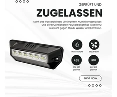 Raptors Led Technik Hf2 aplinkos apšvietimas su įspėjamąja lempute (juodas)