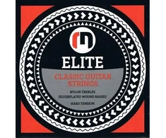 Raudona's music elite sidabrinis stygos klasikinėms gitaroms, komplektas nailoninių stygų