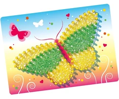 Ravensburger 18241 Becreative String Arti Butterflies kūrybiniai siūlų paveikslėliai su drugeliais ir gėlėmis, vaikams nuo 6 metų