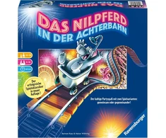 Ravensburger 26772 Hippo in the Roller Coaster stalo žaidimas visai šeimai, skirtas suaugusiems ir vaikams nuo 10-99 metų, 3-12 žaidėjų vakarėlių žaidimas