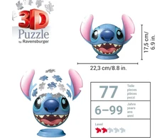 Ravensburger 3d Dėlionė "stitch" Kamuolys su Ausytėmis (6+ m.)