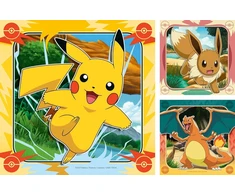 Ravensburger "pokémon" Dėlionės Vaikams (3 x 49 Detalės)